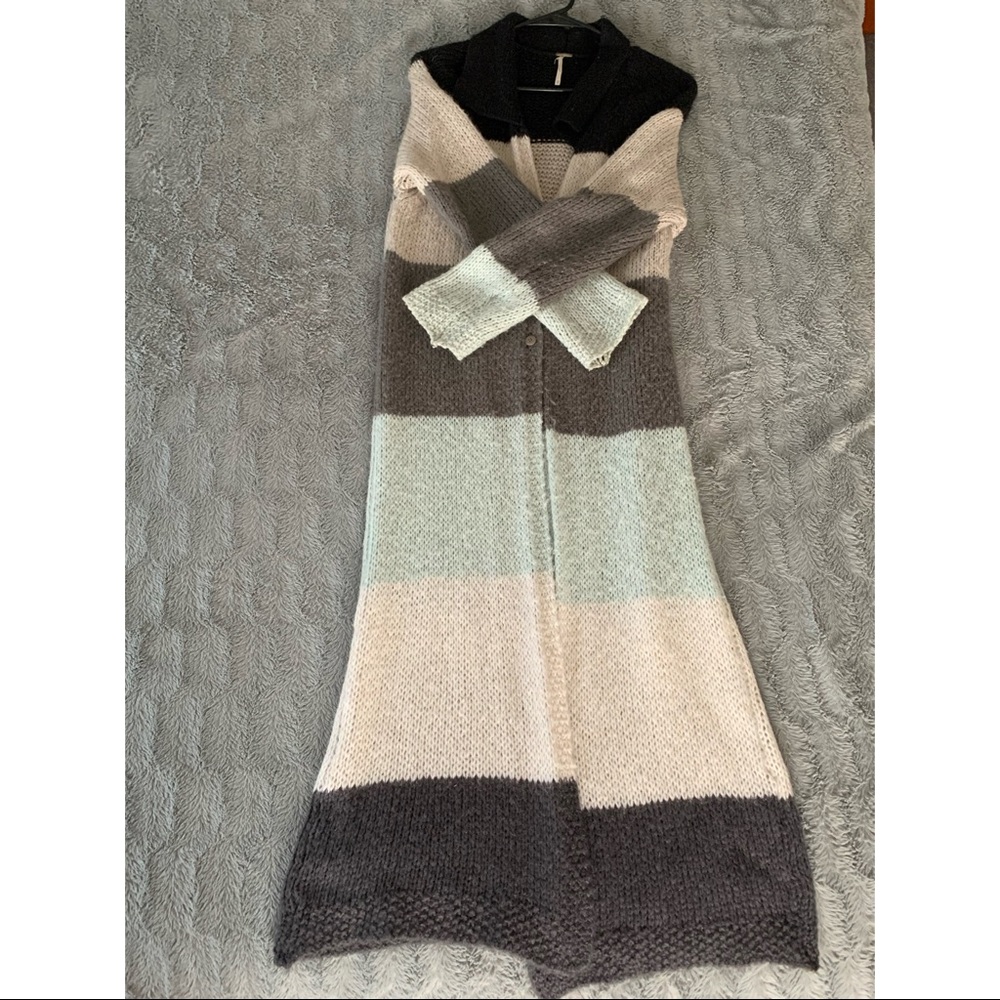 Long knitted sweater